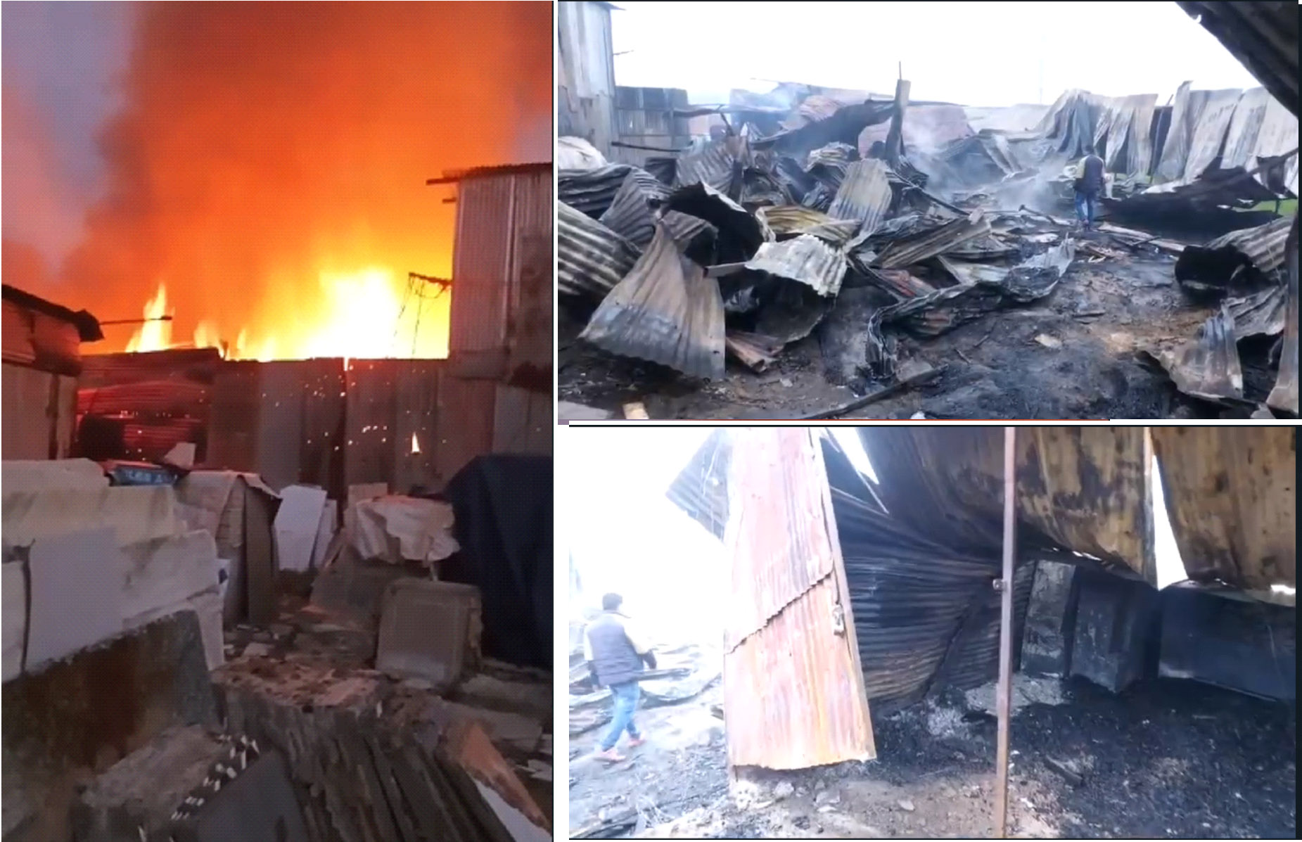 Massive fire in Sarangpur, Chandigarh, four shops engulfed in flames